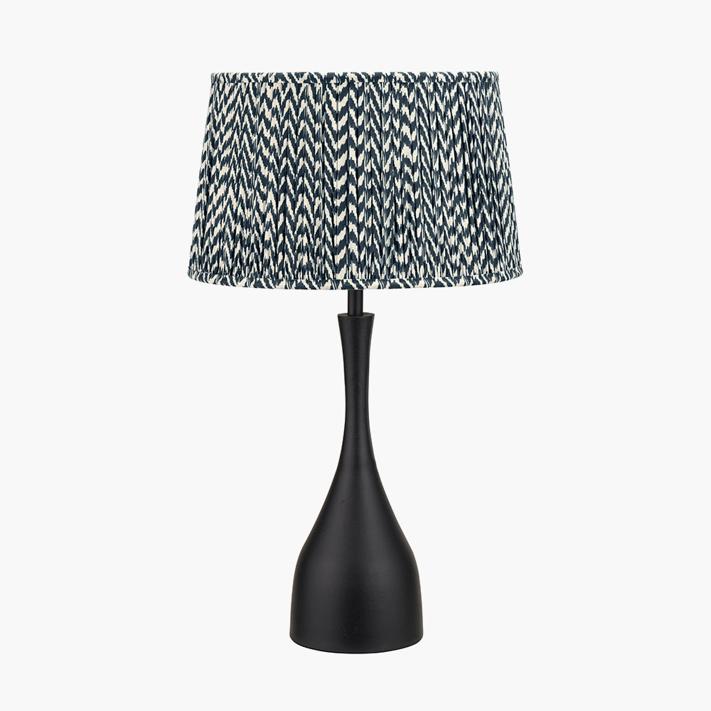 Llora Matt Black Metal Curved Table Lamp - Base Only
